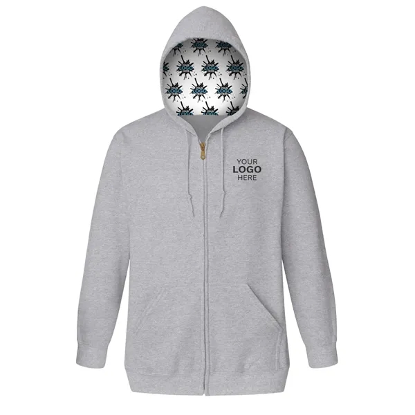 Your Logo Here Adult Fleece Zip Front Hoodie