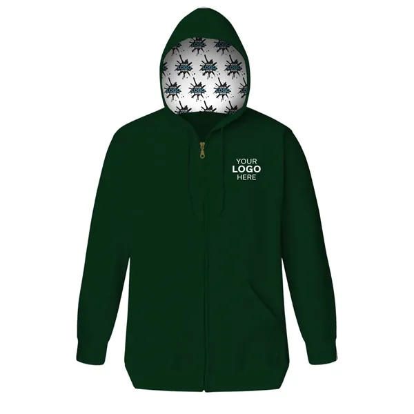 Your Logo Here Adult Fleece Zip Front Hoodie