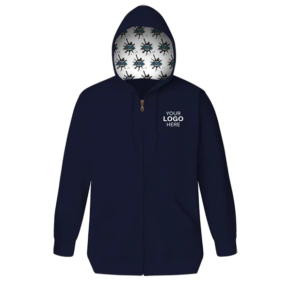 Your Logo Here Adult Fleece Zip Front Hoodie
