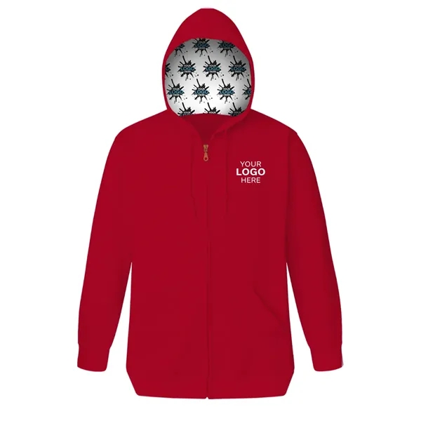 Your Logo Here Adult Fleece Zip Front Hoodie