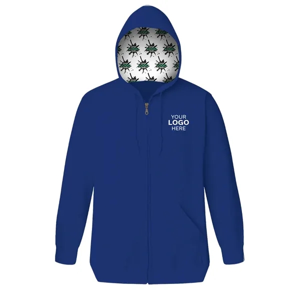 Your Logo Here Adult Fleece Zip Front Hoodie