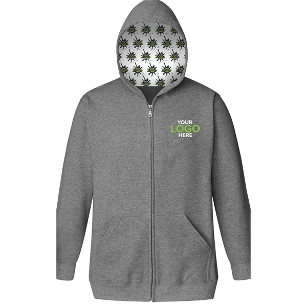 Your Logo Here Adult Zip Front Hoodie