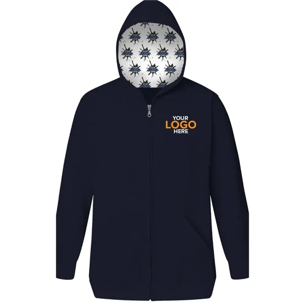 Your Logo Here Adult Zip Front Hoodie