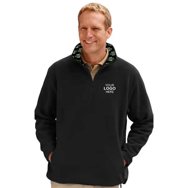 Your Logo Here Mens Micro Fleece Zip Pullover