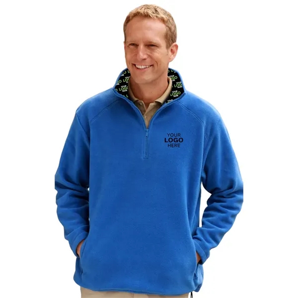 Your Logo Here Mens Micro Fleece Zip Pullover