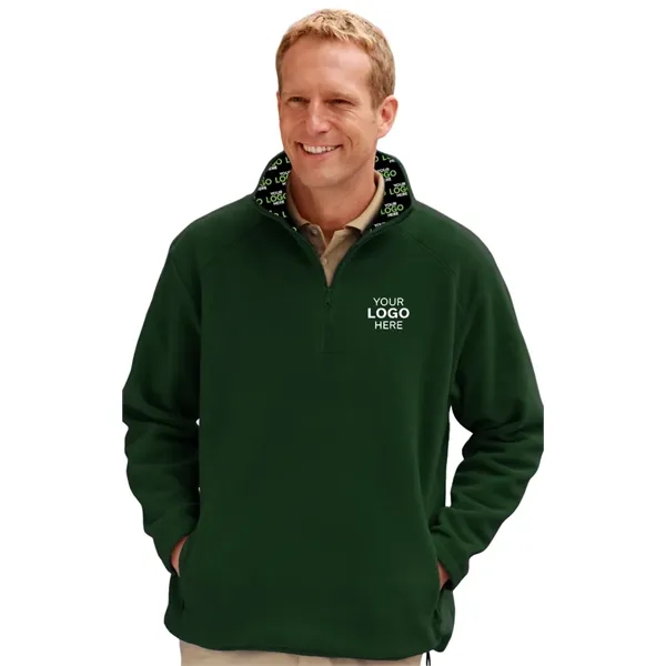 Your Logo Here Mens Micro Fleece Zip Pullover