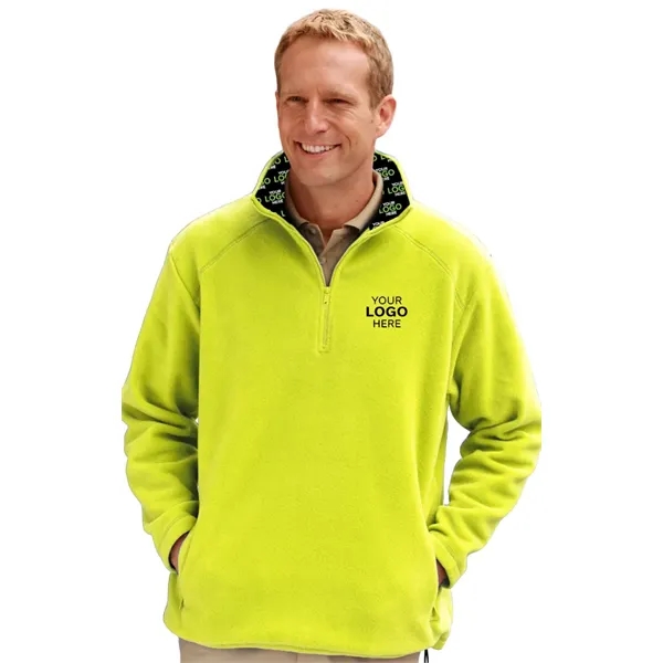 Your Logo Here Mens Micro Fleece Zip Pullover