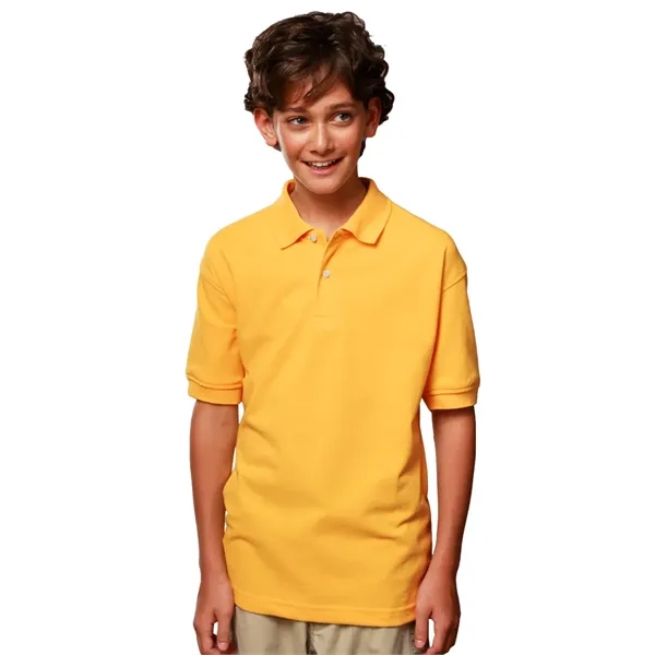 Custom Youth Superblend Short-Sleeve Pique Polo