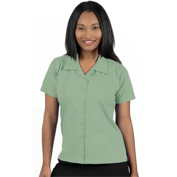 Ladies' Solid Poplin Camp Shirt