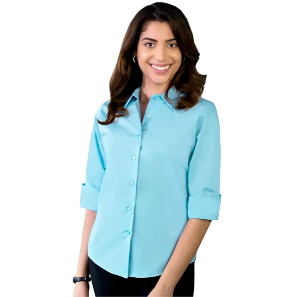 Ladies' 3/4 Sleeve Stretch Poplin Shirt