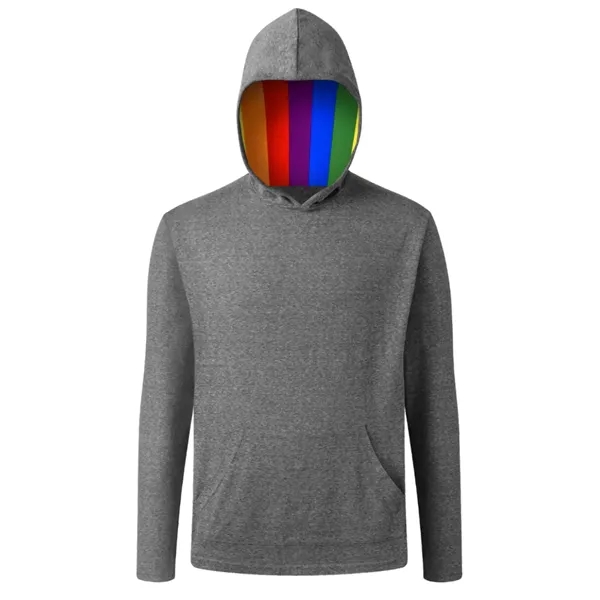 Custom Pride Triblend Contrast Zip Front Hoodie