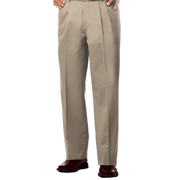 Custom Men's Scotchgard Twill Pleated Front Pant