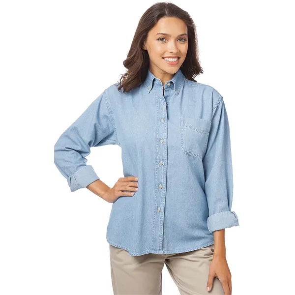 Ladies' L/S 100% Cotton Denim Shirt