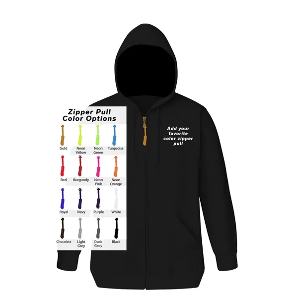 Custom Zipper Pull Zip Front Hoodie