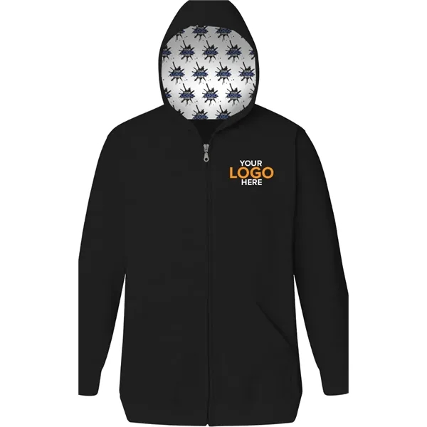 Your Logo Here Adult Zip Front Hoodie