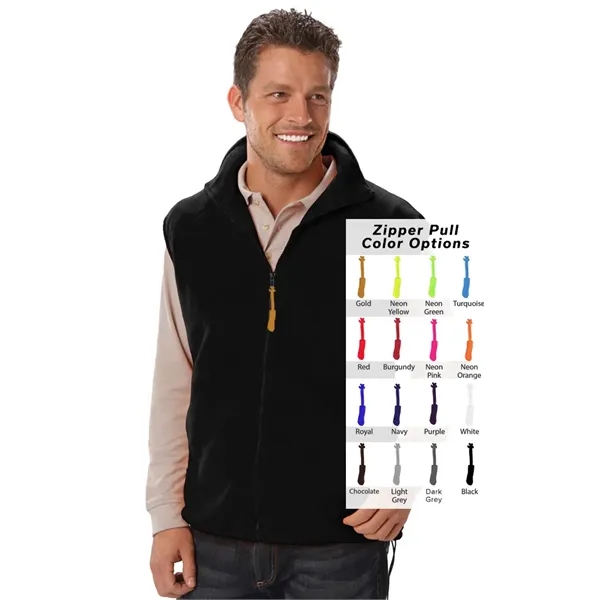 Custom Zipper Pull Polar Fleece Vest