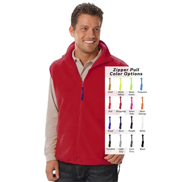 Custom Custom Zipper Pull Polar Fleece Vest
