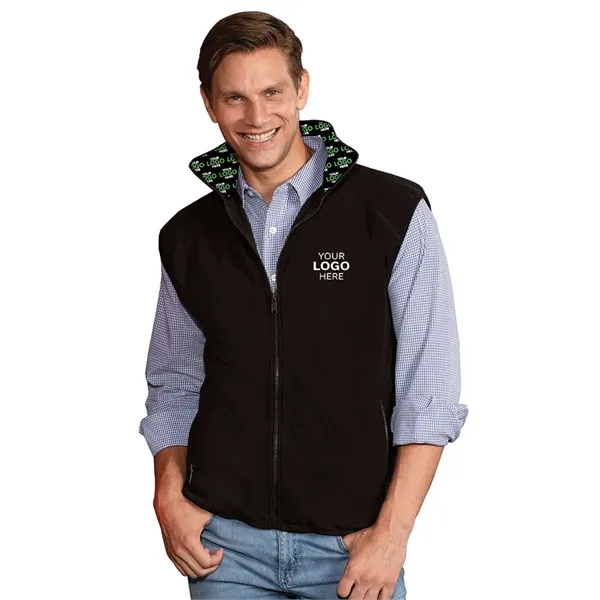 Your Logo Here Adult MicroFleece Zip Front Vest