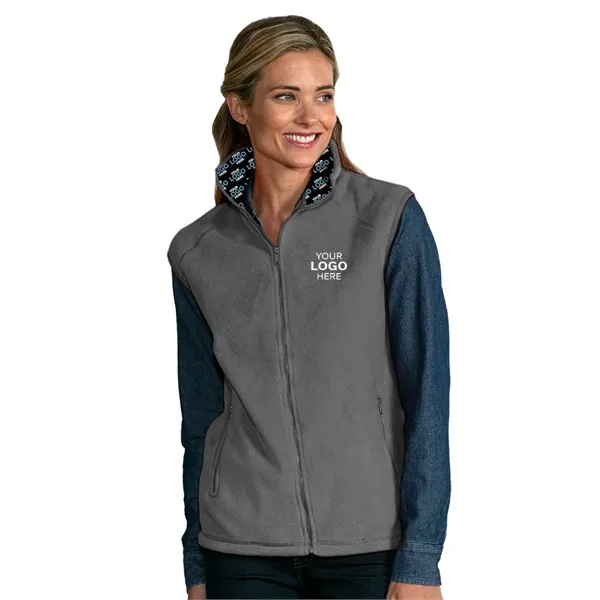 Custom Your Logo Here Adult MicroFleece Zip Front Vest