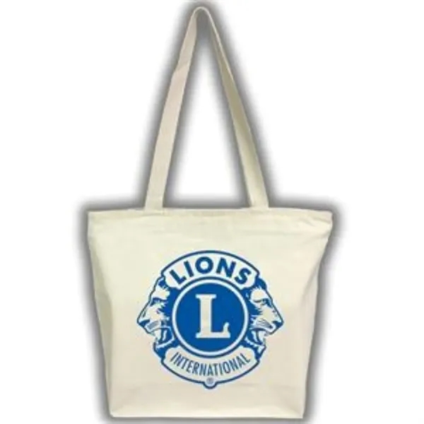 12 oz. Zipper Cotton Canvas Tote