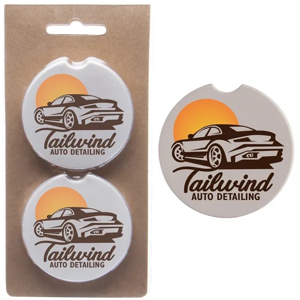 Absorbent Stone Car Coaster Set
