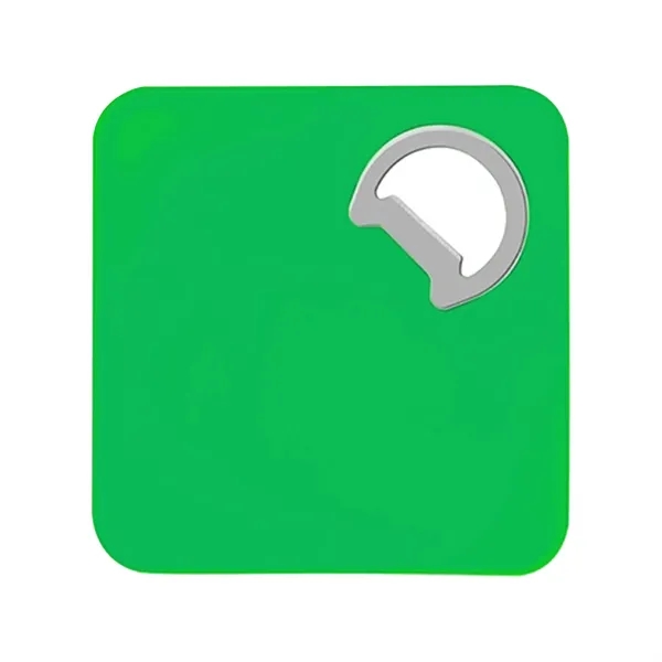 Square Coaster with Foam Padded Bottom & Corner Metal Bottle