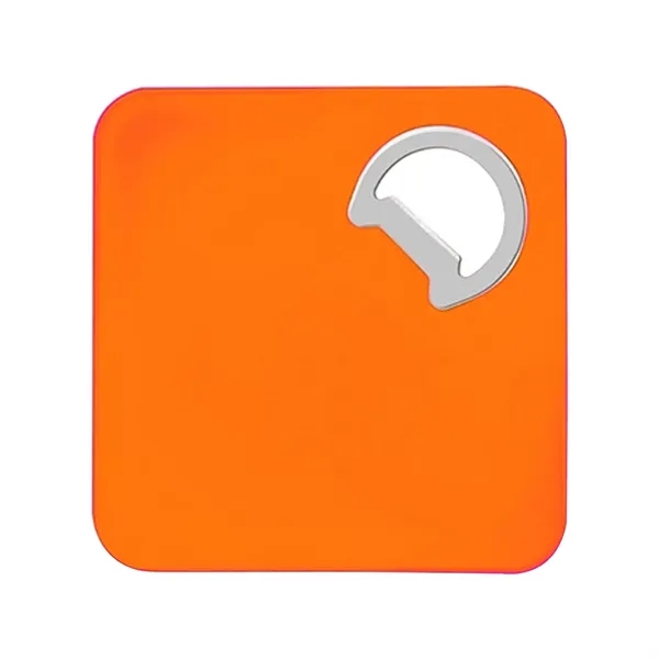 Square Coaster with Foam Padded Bottom & Corner Metal Bottle