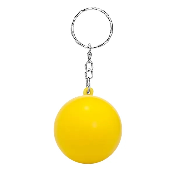 Custom PU Foam Ball Keychain Stress Relief Key Ring