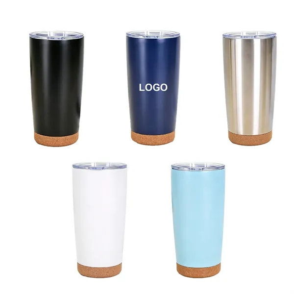 Cork Bottom Insulated Stainless Steel Tumbler with Lid