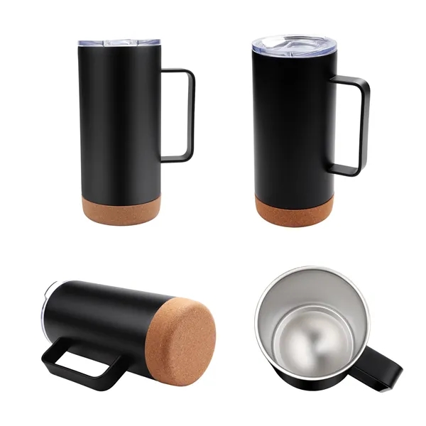 16oz Insulated Stainless Steel Travel Mug W/ Cork Bottom