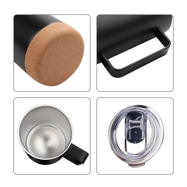 16oz Insulated Stainless Steel Travel Mug W/ Cork Bottom