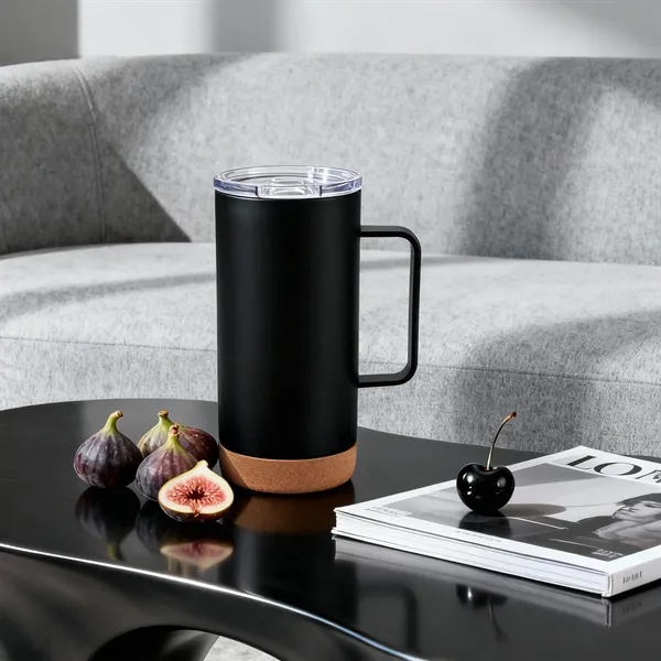 16oz Insulated Stainless Steel Travel Mug W/ Cork Bottom