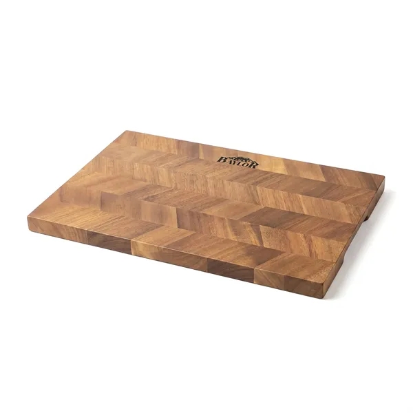 Baylor Acacia Wood Herringbone Serving Board