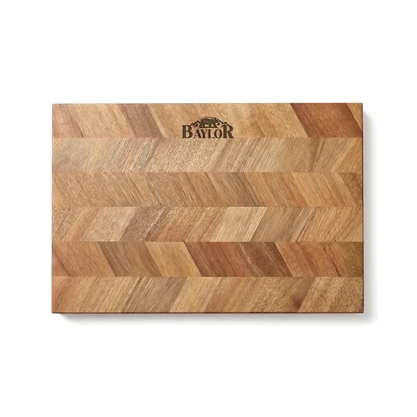 Baylor Acacia Wood Herringbone Serving Board