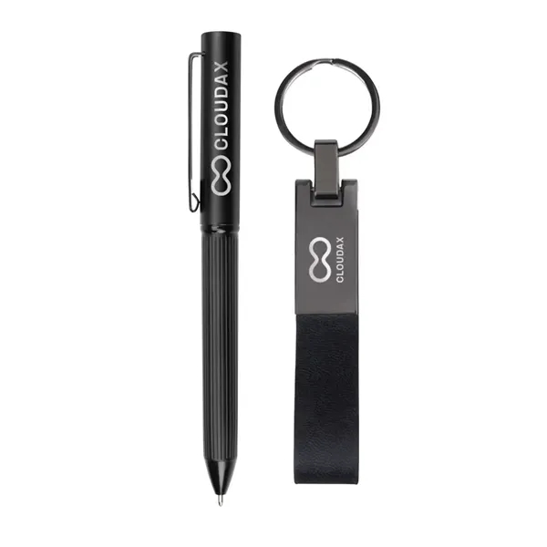 Blamont Twist Ballpoint Pen & Key Ring Gift Set