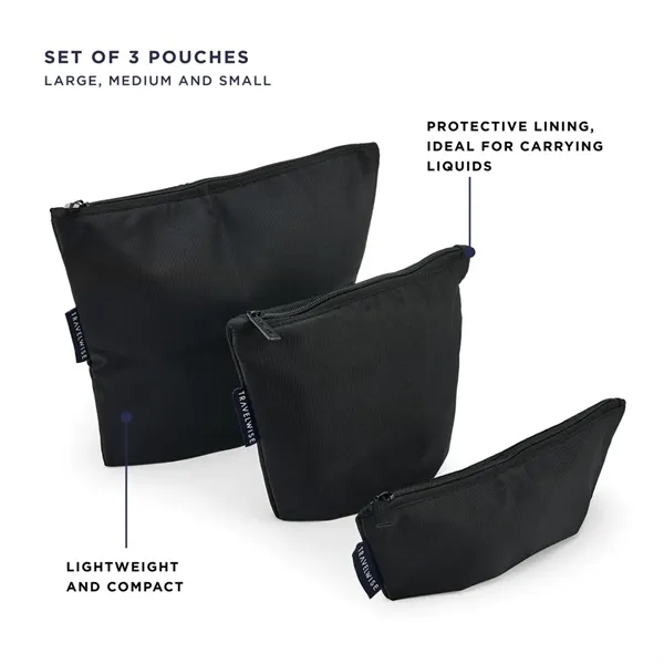 BUILT® Travelwise 3-Piece Top Zip Pouch Set