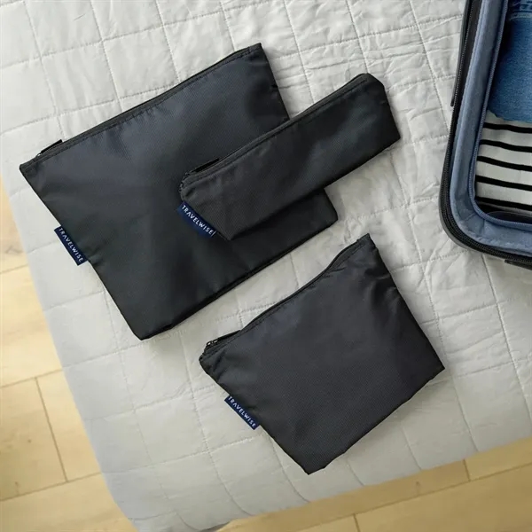 BUILT® Travelwise 3-Piece Top Zip Pouch Set