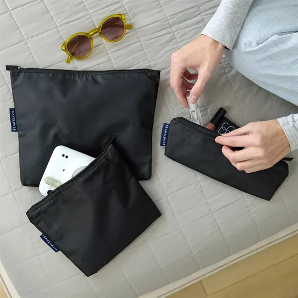 BUILT® Travelwise 3-Piece Top Zip Pouch Set