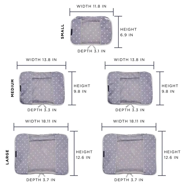 BUILT® Travelwise Packing Cubes 5-Piece Set