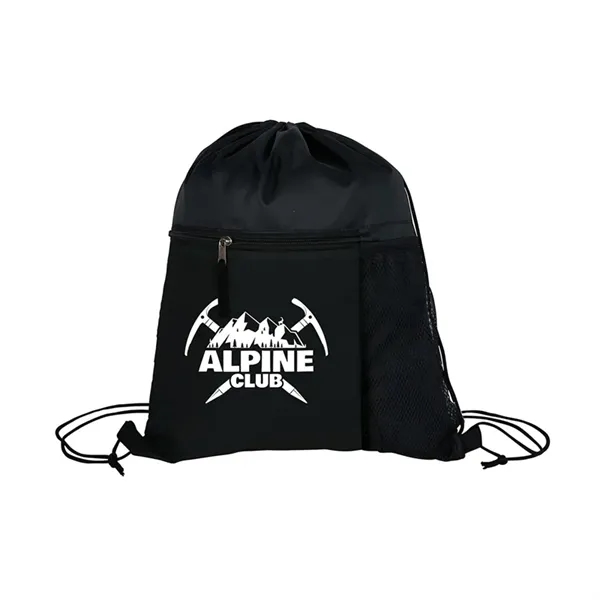 Manchester Recycled (RPET) Drawstring Bag With Zippered &...