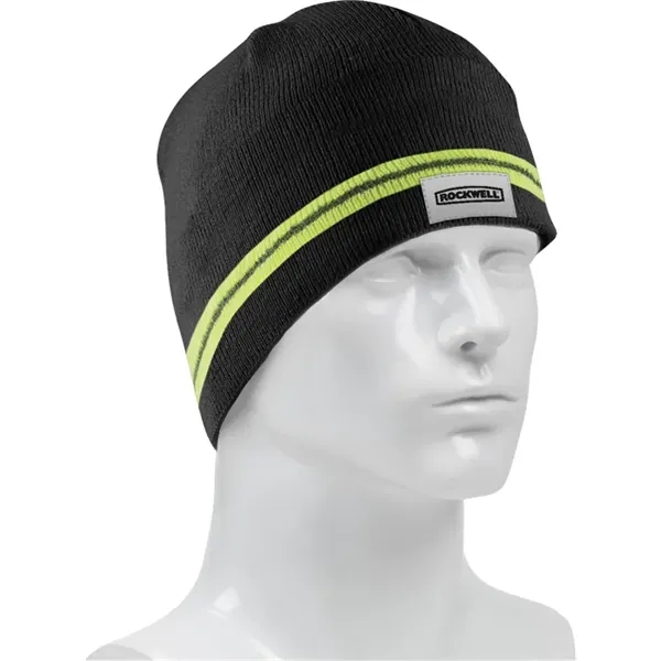 Custom Winter Beanie with Reflective Stripe