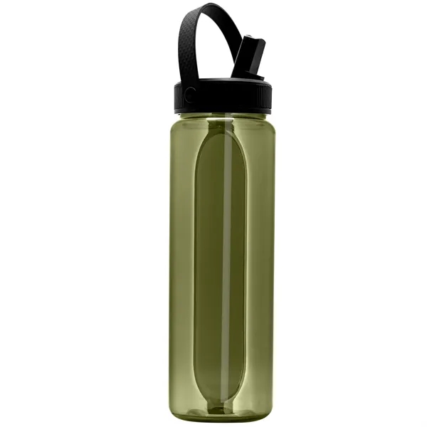 Garyline® Boss Embossed RPET Bottle with Flip-Straw, Swiv...