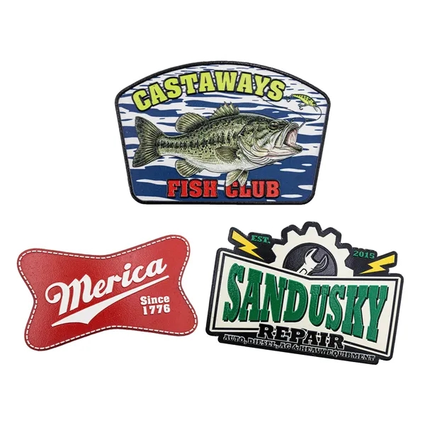 Custom Texture Print Leatherette Patches