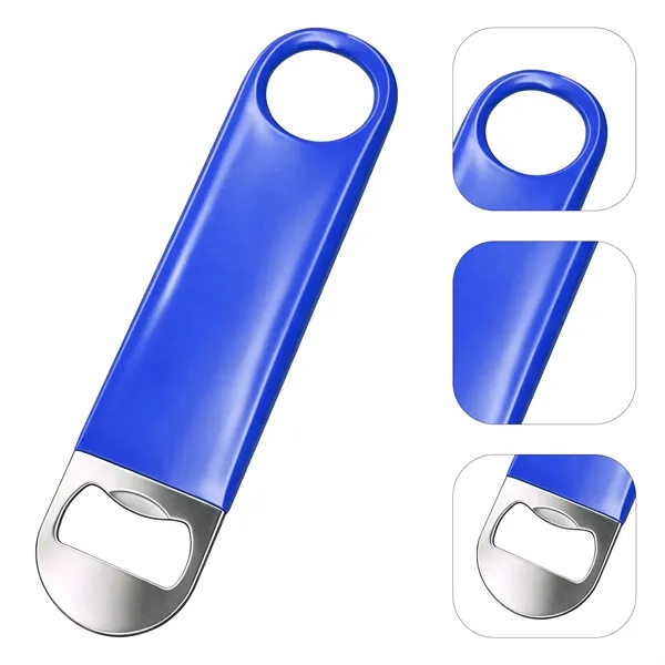7" Slim Flat Bar Bottle Opener W/ Hanging Hole