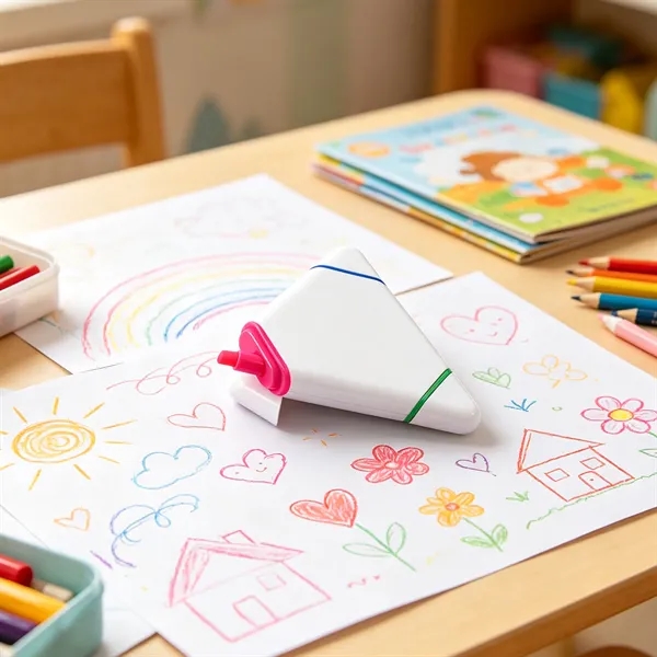 3 In 1 Triangular Highlighters Marker Pens