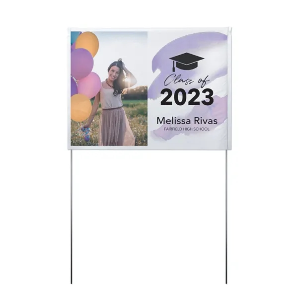 Custom Yard Sign 24x18 White Corrugated