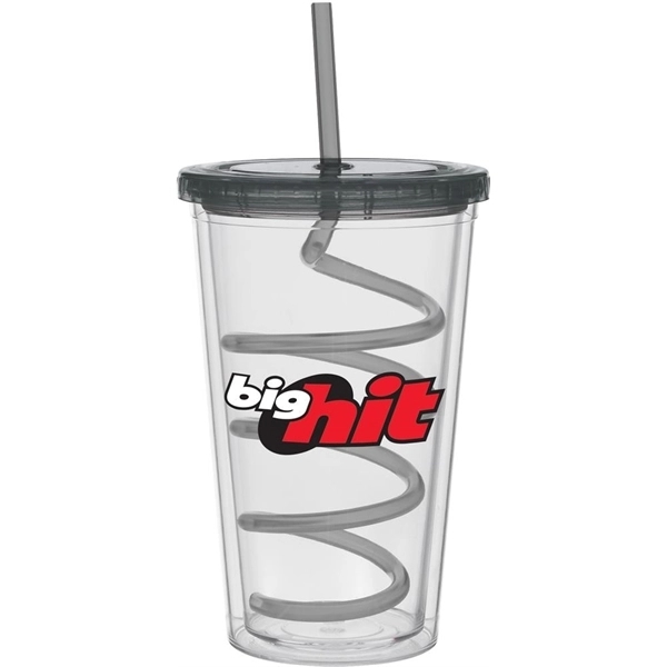 Carnival Cups Colored Curly Straw, Color Lid - Carnival Cups Colored Curly Straw, Color Lid - Image 1 of 7