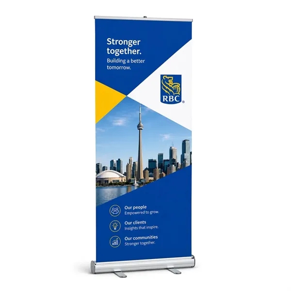 Custom Premium Pull Up Banner with Stand and Bag 33.5x79