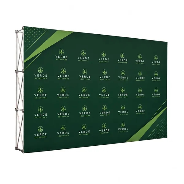24Hr Express Ship- 15' Straight Wall Fabric Pop-Up Display