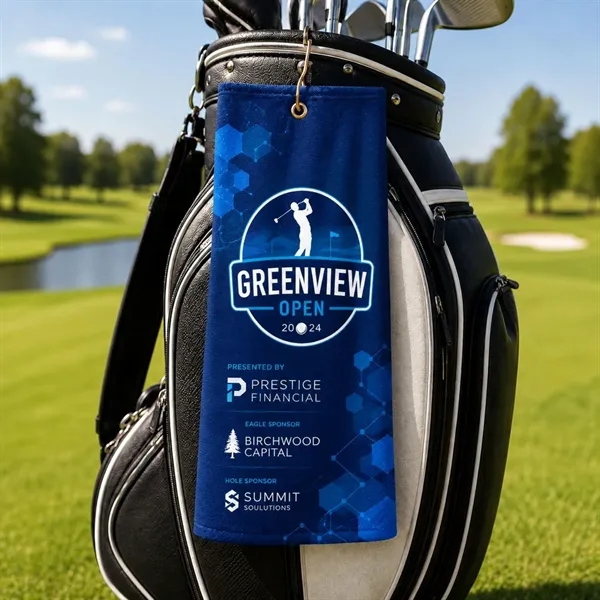 Sublimated Microfiber Terry Golf Towel
